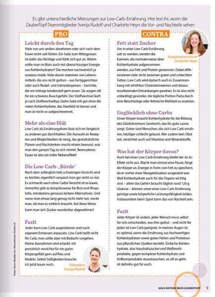 ZauberTopf Gold-Edition "Low Carb" 01/2020