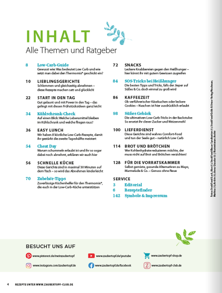 ZauberTopf Gold-Edition 01/2022 "Einfach Abnehmen mit Low Carb"
